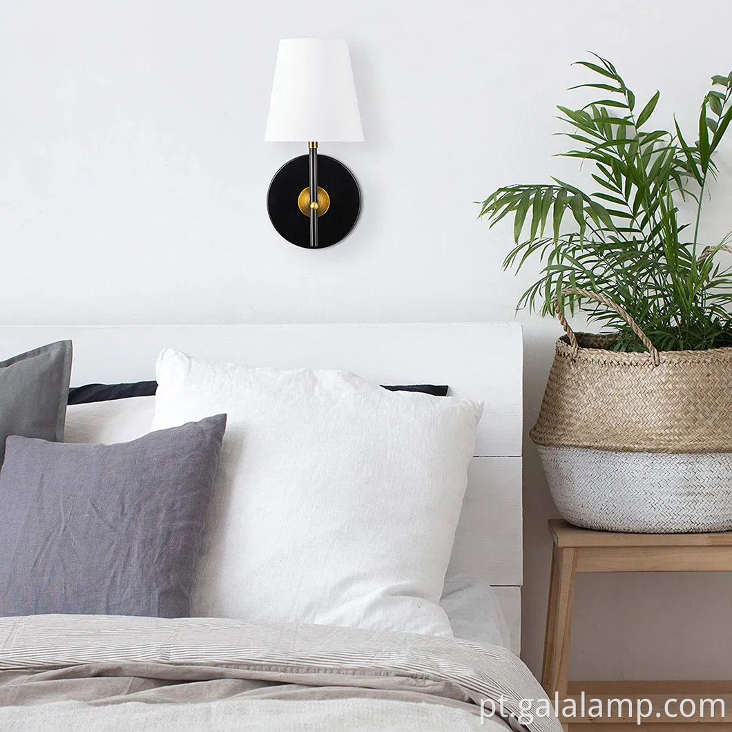 Lâmpada de parede moderna elegante para decoração de quarto contemporâneo